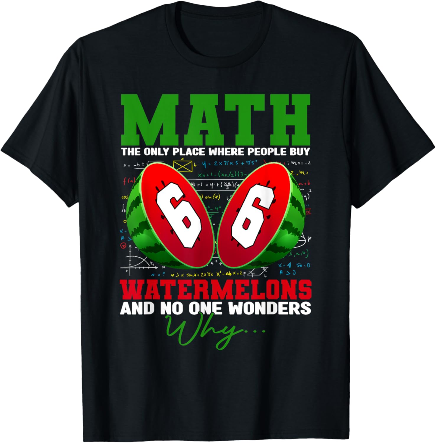 Funny Math The Only Place Where People Buy 66 Watermelons Apparel | Premium Quality | Daily Wear Essential