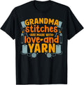 Grandma Stitches Are Made With Yarn And Love Knitting Mom Yarn Supply | Viral US Pick | High CTR Title