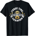 Three Time Fantasy Football Champion T Shirt Champ 1st Place T-Shirt | Bestseller Style | Daily Wear Essential