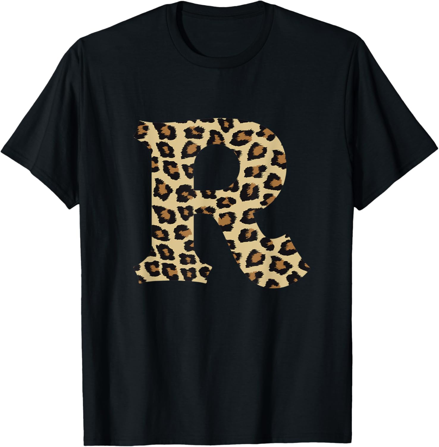 Leopard Cheetah Print Letter R Initial Rustic Monogram Gift Apparel Premium Print US Top Pick