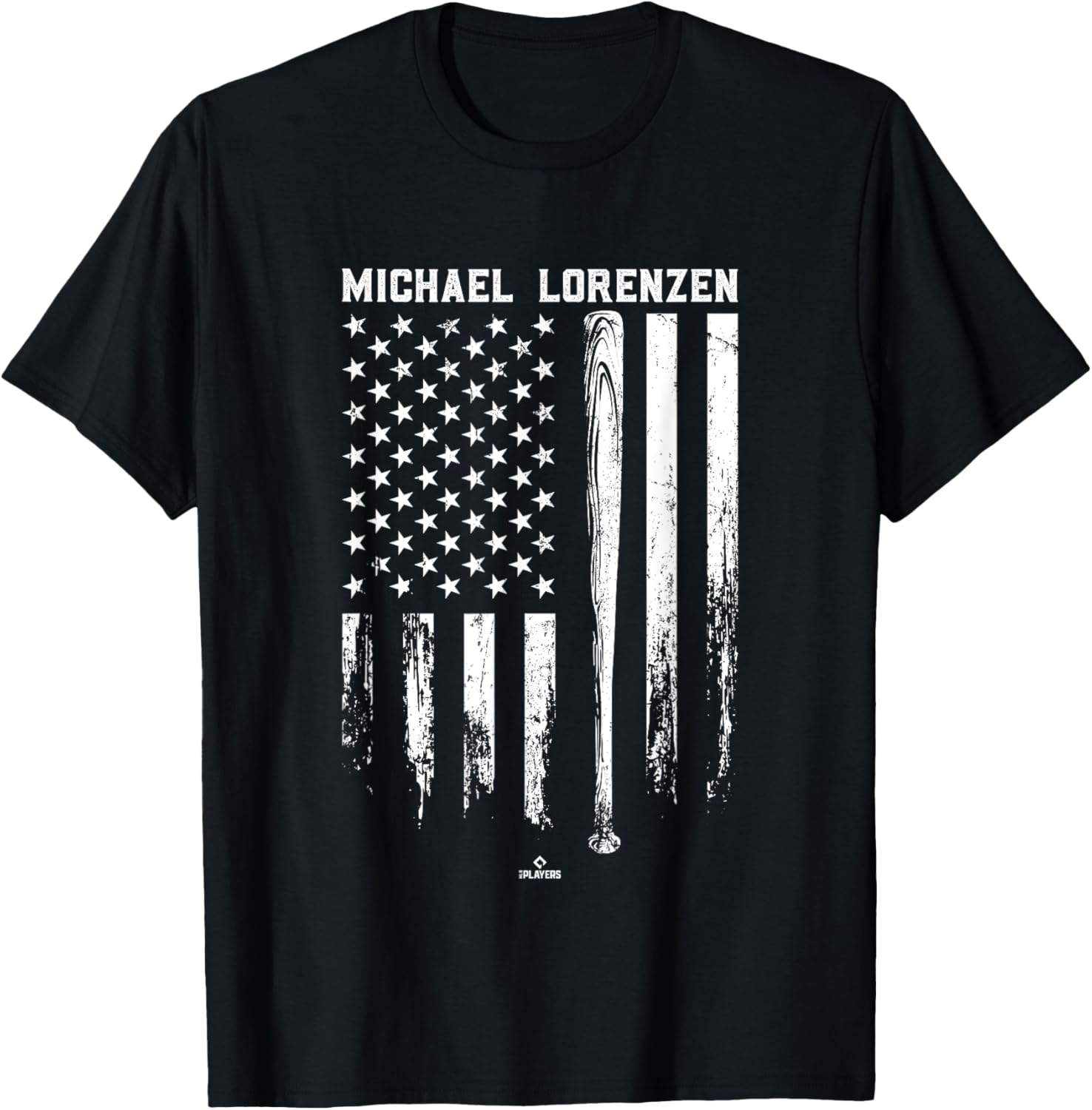 USA Flag Bat Michael Lorenzen Kansas City Baseball MLBPA Apparel | US Best Seller