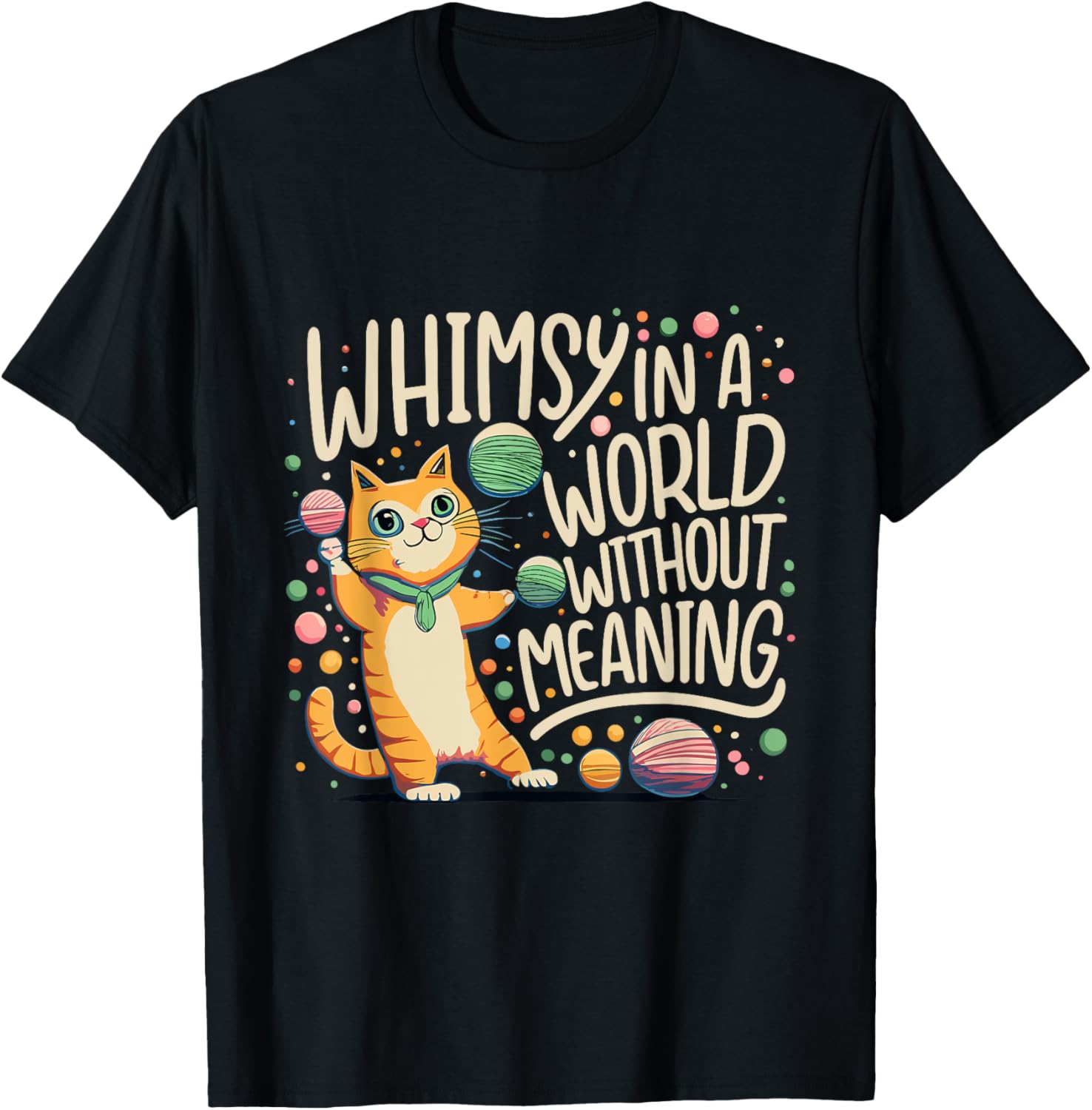 Nihilist Cat Playing With Yarn - Whimsy Without Meaning Men Women Yarn Supply | Top Rated | Best Seller Choice