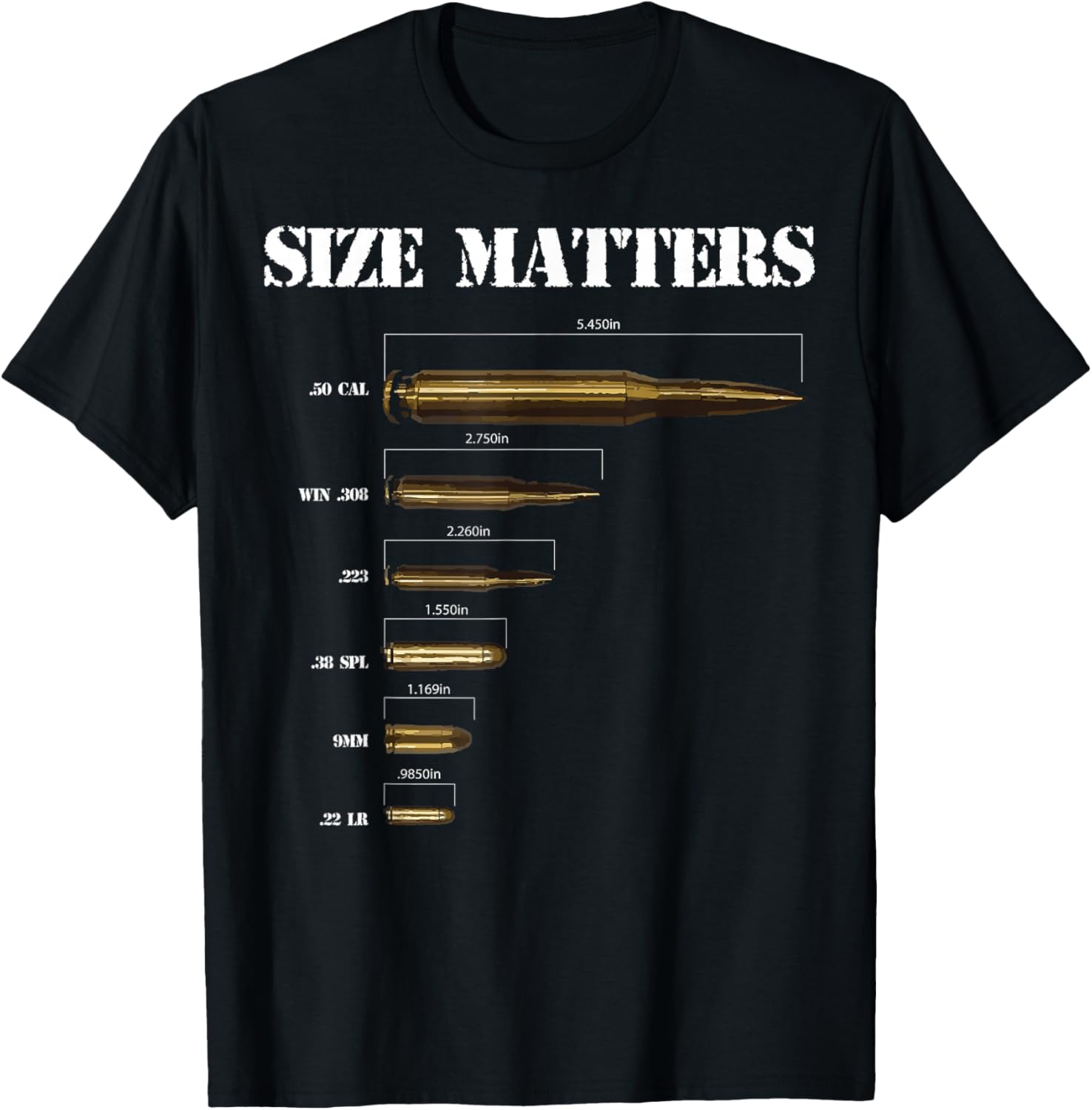 Ammo & Gun Lover Shirt, Size Matters, Bullets & Caliber T-Shirt | Trending 2025 | Comfort Daily Wear