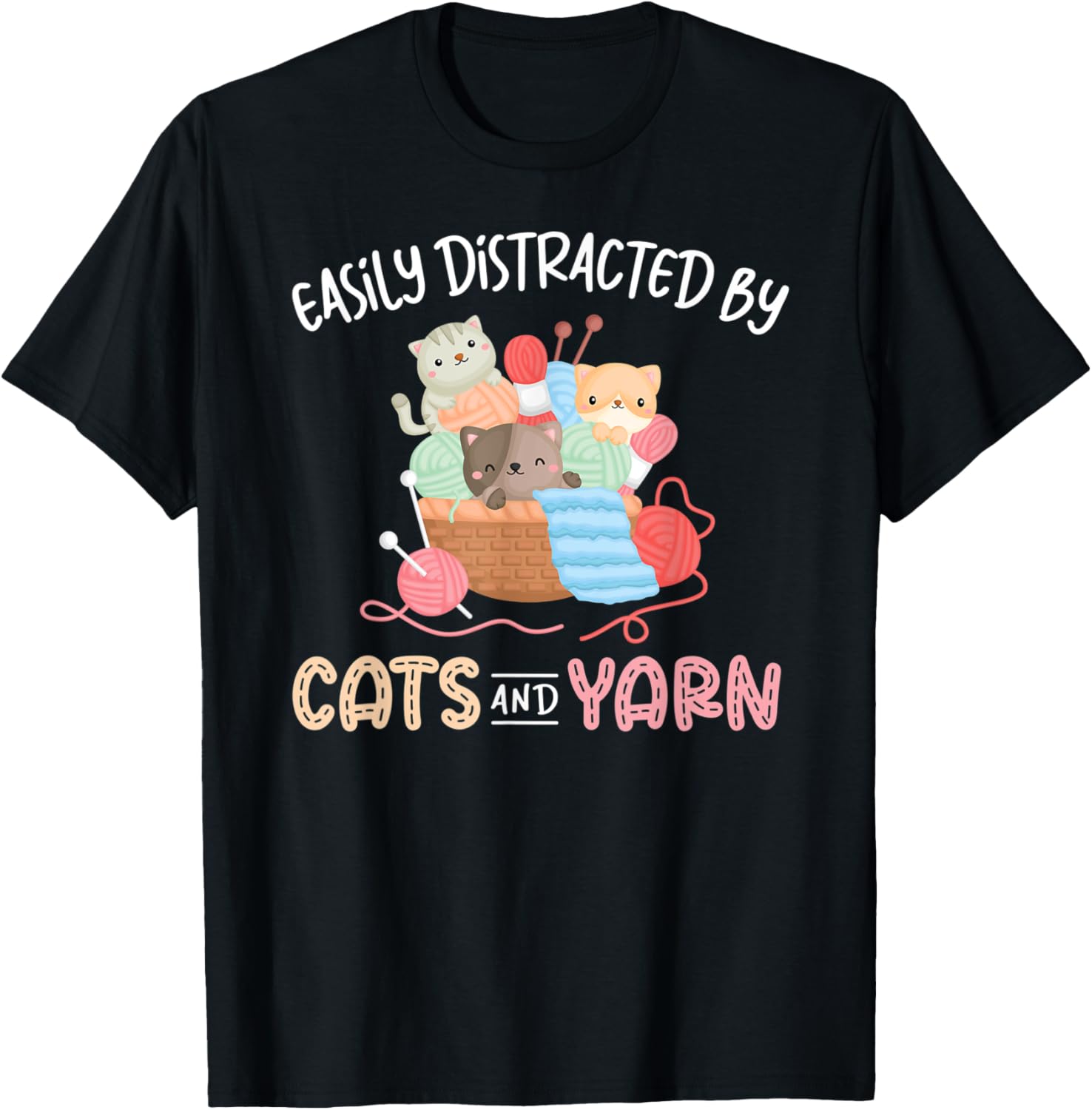 Easily Distracted by Cats and Yarn knitting outfit Yarn Supply | Top Rated | Customer Favorite