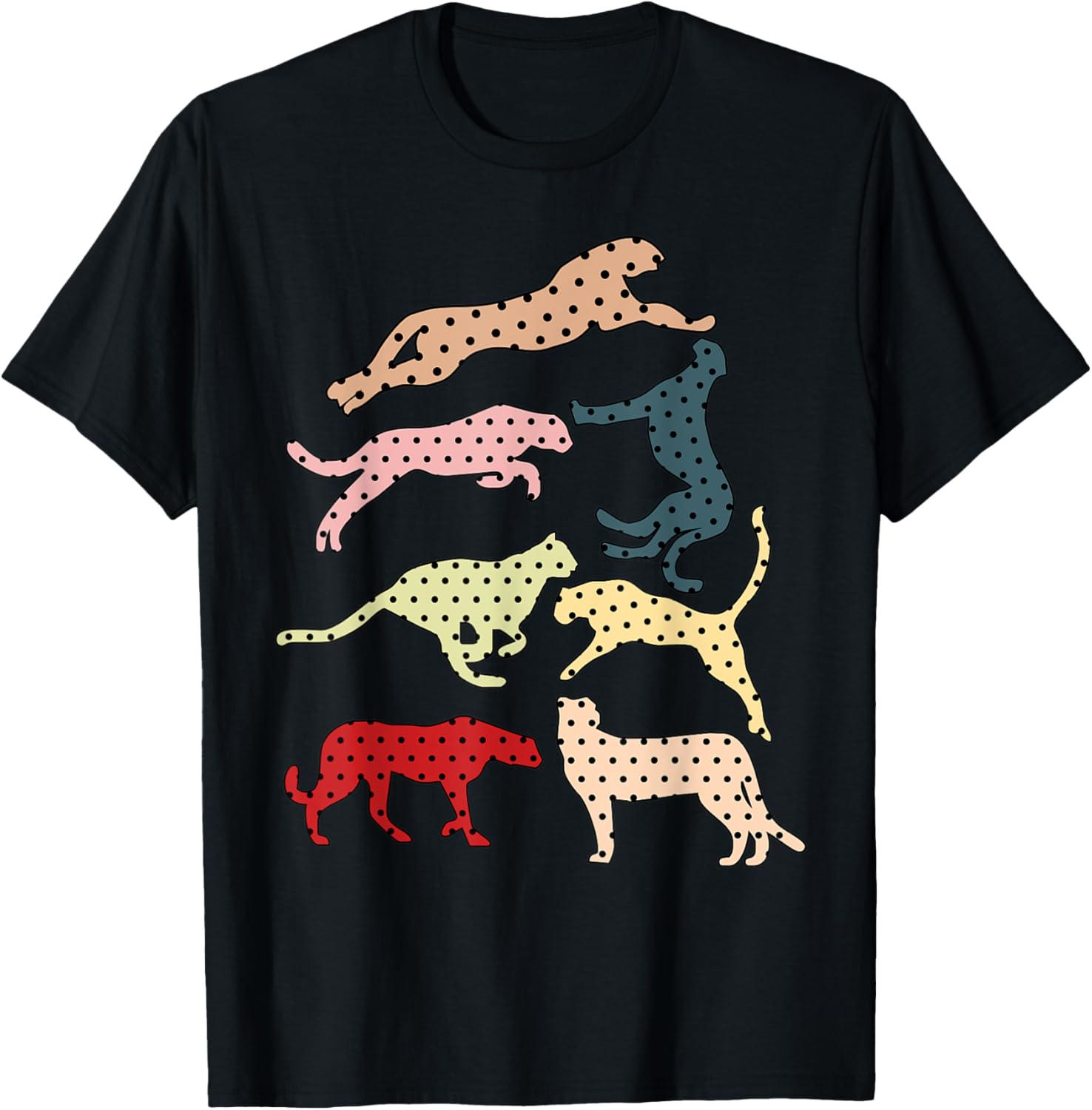 Colorful Cheetahs Leopard Serengeti Safari Wildlife Apparel Trending US Hot Right Now