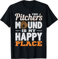 The Pitchers Mound Is My Happy Place T-shirt T-Shirt | High Search Volume | Aesthetic Casual Look
