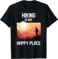 Inspirational Mountain Outdoor Hiking is my happy Place Apparel | US Viral Pick | Perfect Gift Choice