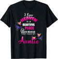 Heaven is Beautiful Place My AUNTIE Angel Memorial Family Apparel | Premium Quality | Aesthetic Casual Look