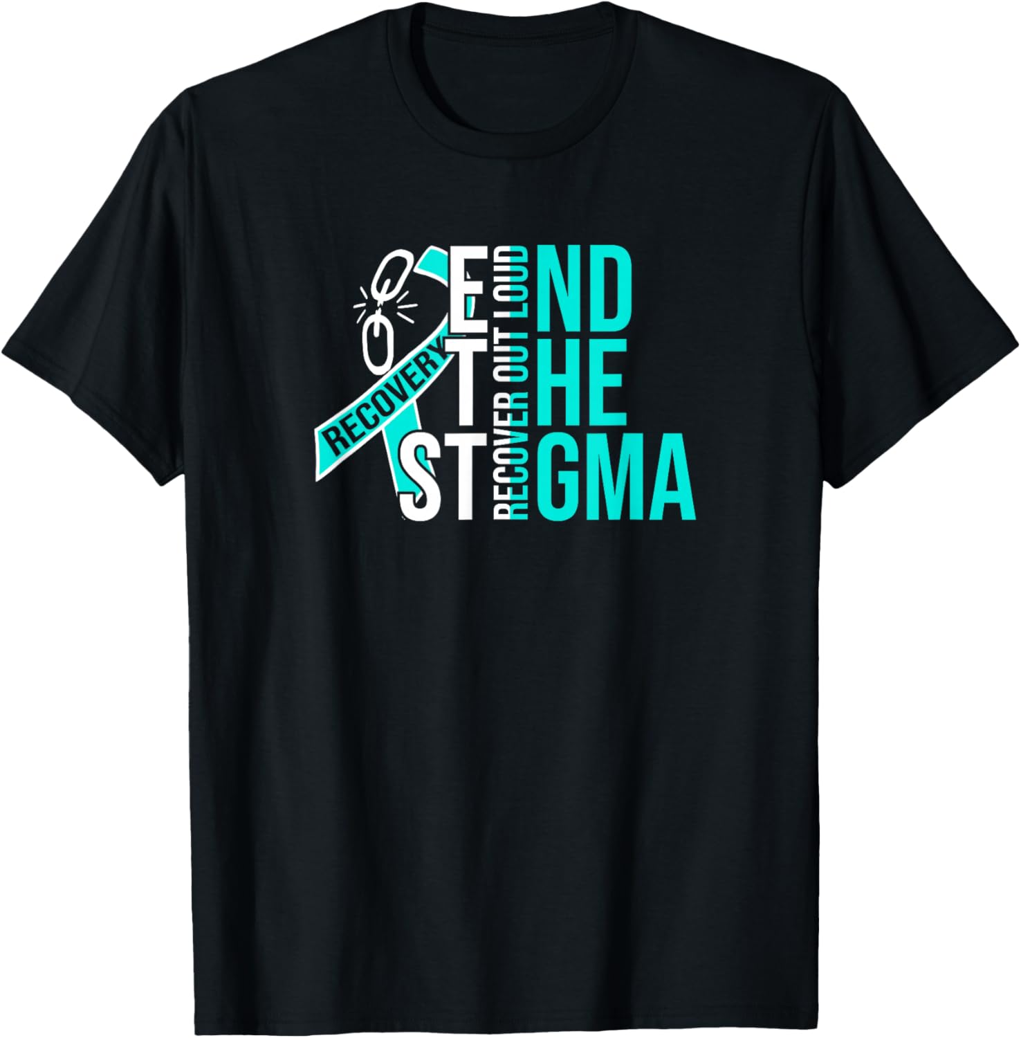 End The Stigma Recover Out Loud AA NA Addiction Recovery Apparel | US Viral Style | Comfort Daily Wear