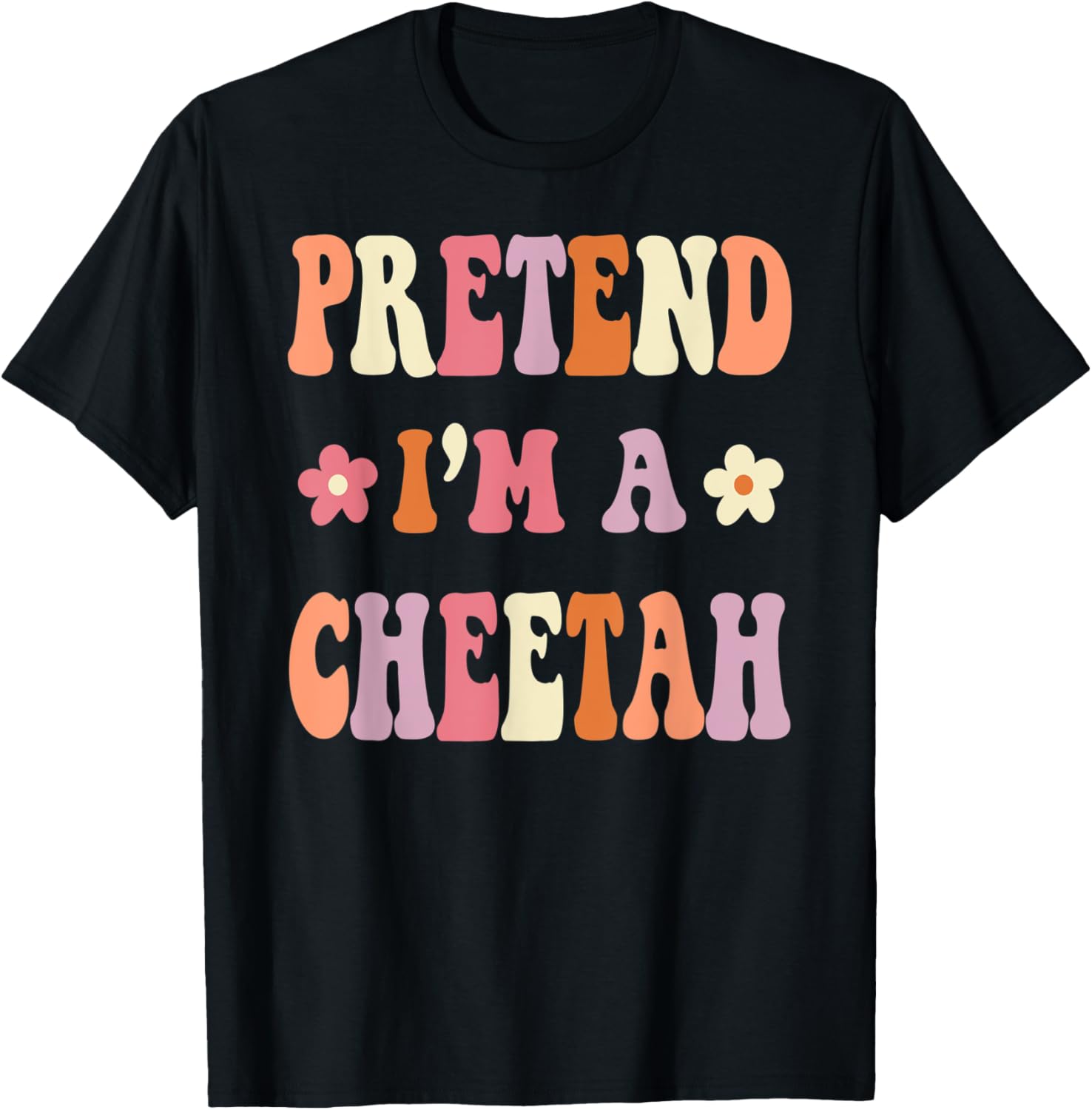 Retro Groovy Halloween Costume Shirts Pretend I m A CHEETAH T Shirt Trending US US Top Pick
