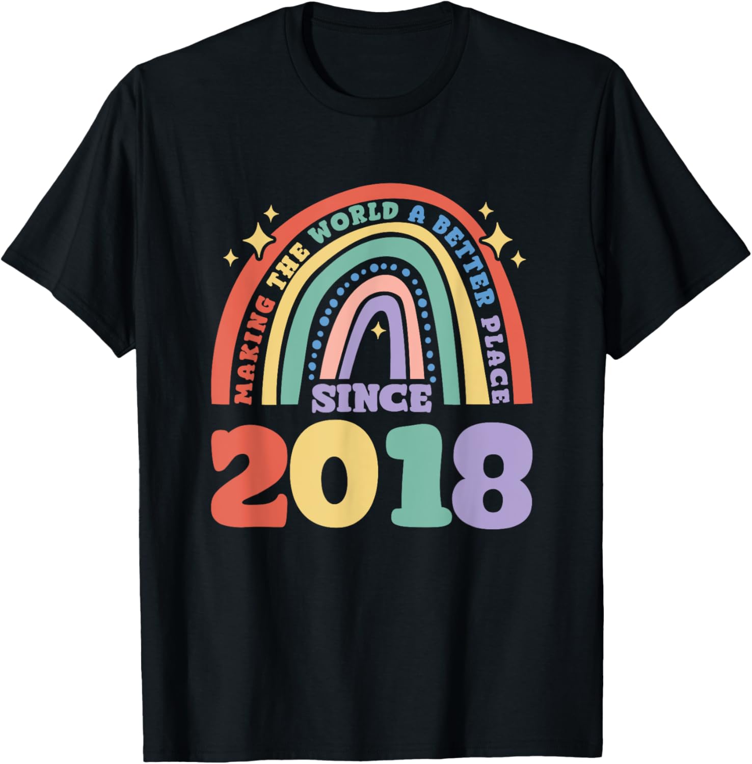 Making the world a better place since 2018, 2018 Birthday Apparel | US Viral Pick | Aesthetic Casual Look