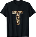 Cool Letter T Initial Name Leopard Cheetah Print Apparel Premium Print Best Seller Look