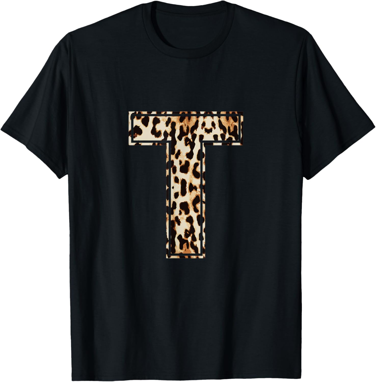 Cool Letter T Initial Name Leopard Cheetah Print Apparel Premium Print Best Seller Look