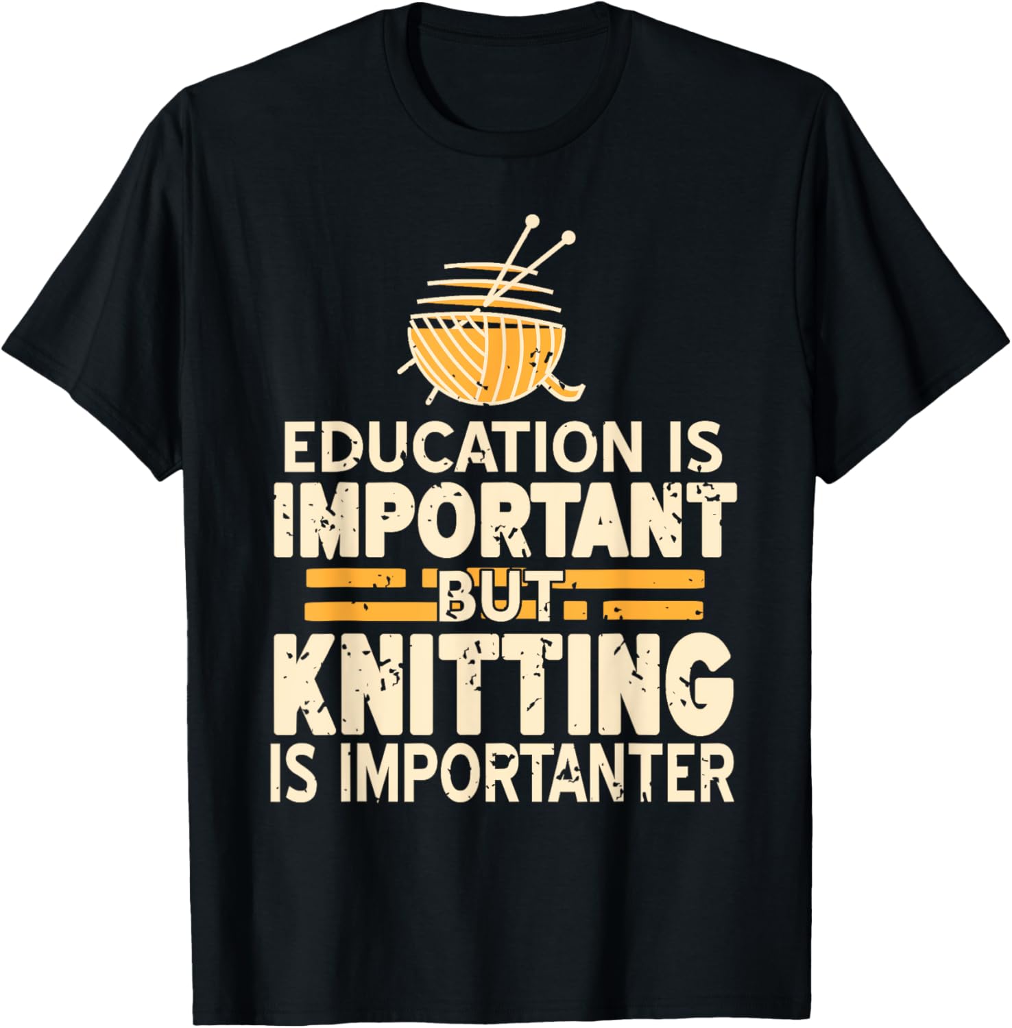Knitting is Importanter Funny Yarn Education Joke Yarn Supply | Viral US Pick | Perfect for Crafters