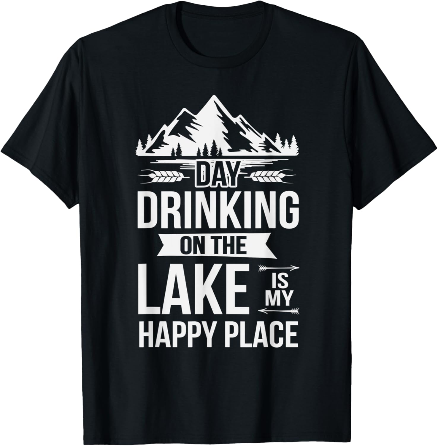 Day Drinking On The Lake Is My Happy Place Lake Lover Girls Apparel | Premium Quality | Aesthetic Casual Look
