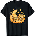 Crescent Moon Clouds Cheetah Cheetahs Apparel Trending US Hot Right Now
