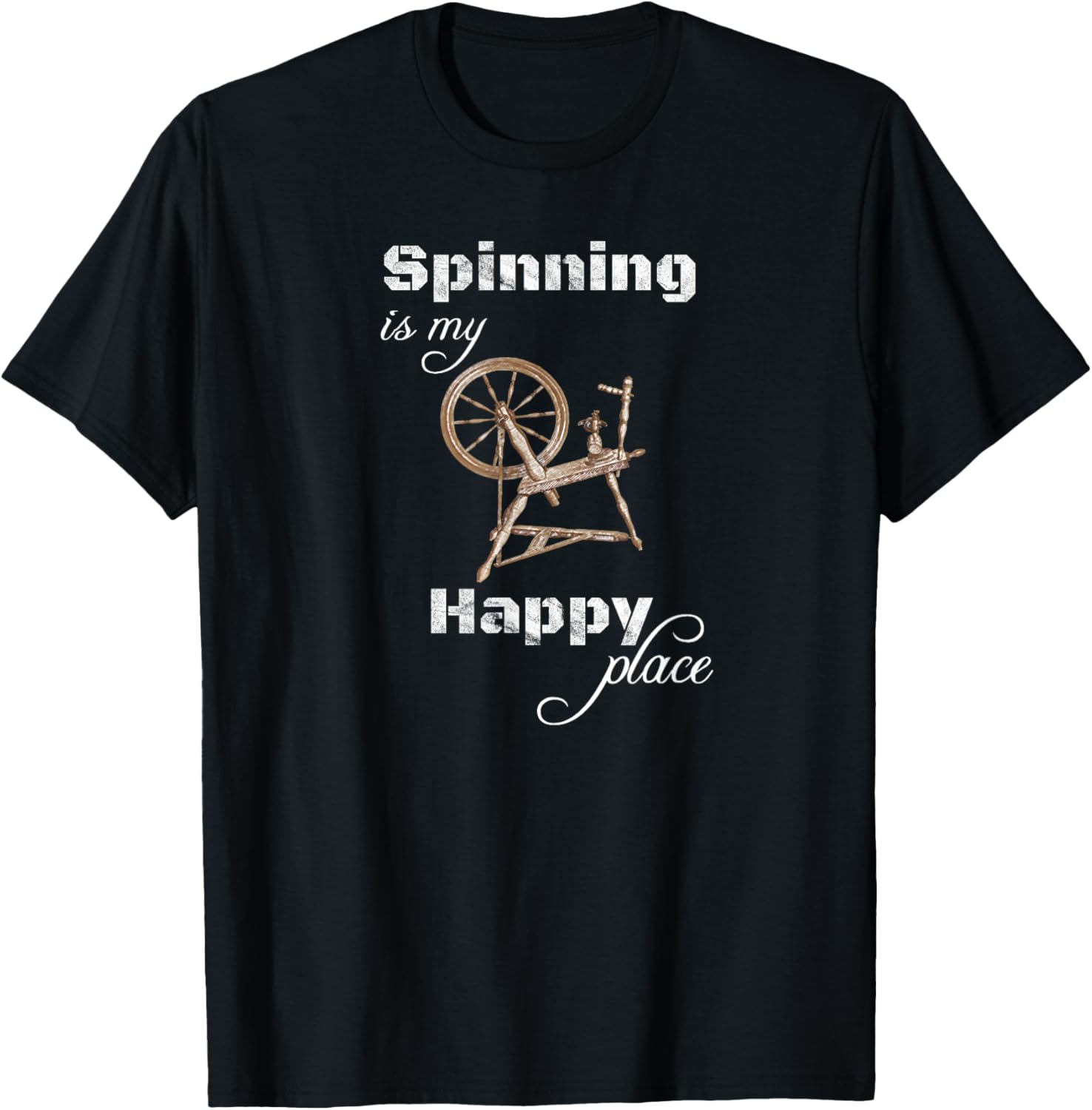 Hand Spinning Spindle Wool Shirt Spinning Is My Happy Place T-Shirt | High Search Volume | High CTR Boost