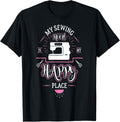 My Sewing Room Is My Happy Place T-Shirt For Sewstress T-Shirt | US Viral Pick | High CTR Boost