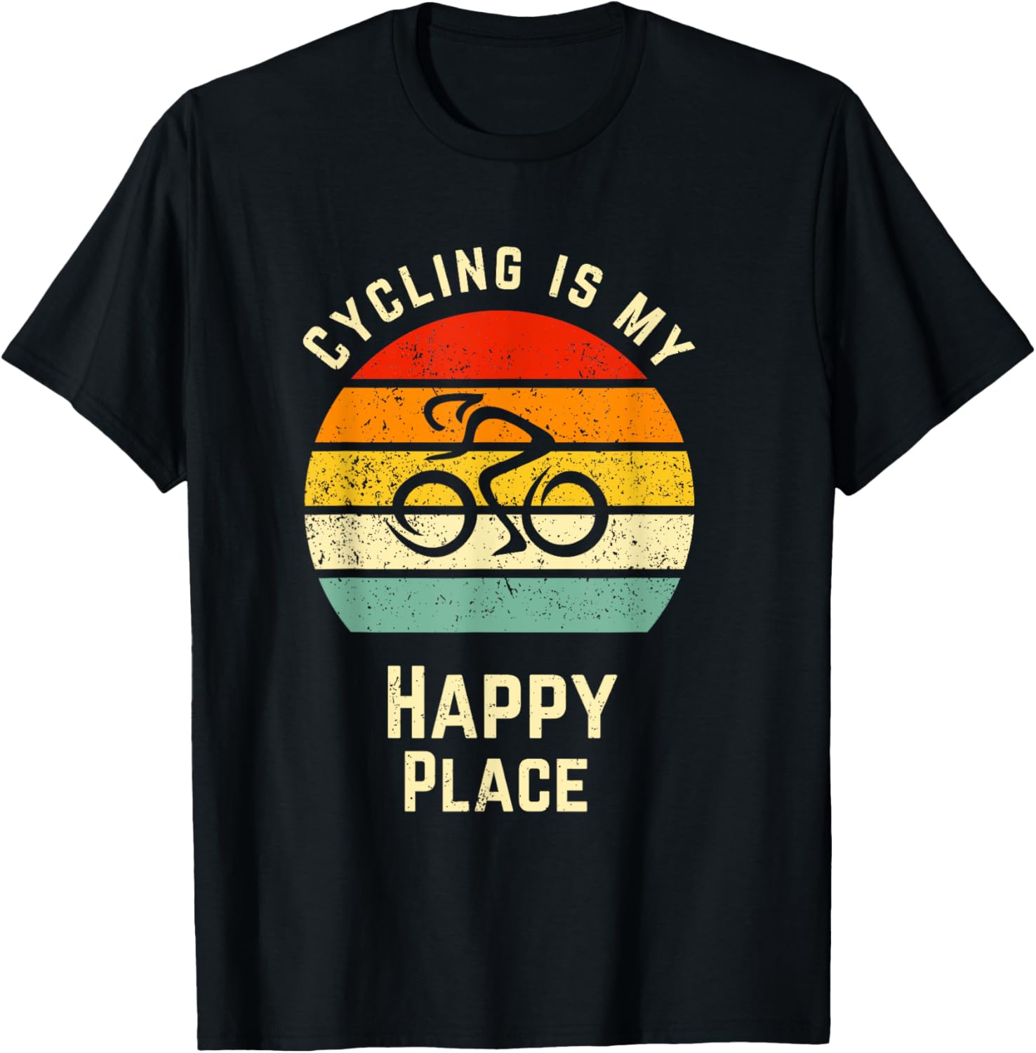 Cycling is my Happy Place Retro Apparel | Premium Quality | Perfect Gift Choice