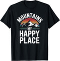 Mountains My Happy Place Mountain Trail Hiking Apparel | Premium Quality | High CTR Boost