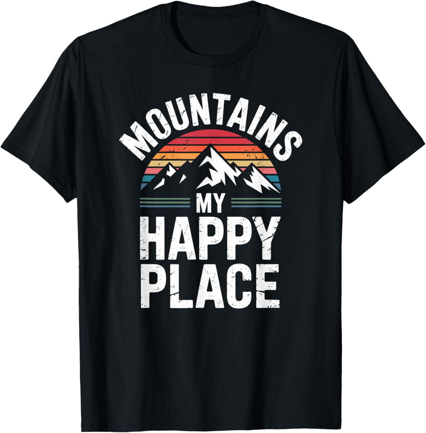 Mountains My Happy Place Mountain Trail Hiking Apparel | Premium Quality | High CTR Boost