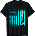 American Flag Nurse Practitioner Life RN LPN CNA Healthcare Women Men Apparel Comfort Fit Fan Favorite