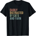 Easily distracted by cats and yarn - knitting & cats Lovers Yarn Supply | Trending 2025 | Perfect for Crafters