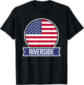 RIVERSIDE - USA - American place name US flag design Apparel | Google Shopping Optimized | Aesthetic Casual Look