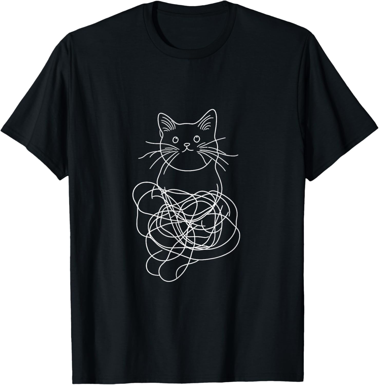 Cat Yarn Drawing Minimalist Art Cat Lovers Yarn Supply | Top Rated | Perfect for Crafters