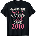 2010 Birthday - Making the World a better place since 2010 Apparel | Premium Quality | Perfect Gift Choice