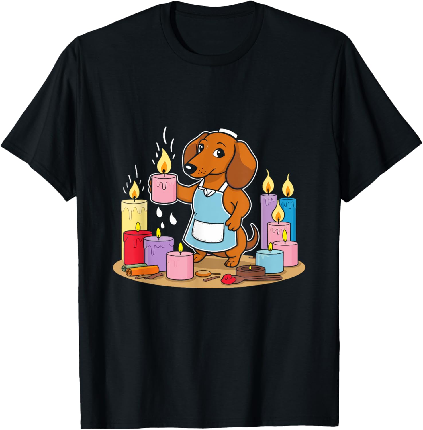A Dachshund Candle Making Candle Maker Wax Apparel | Best Seller Pick | Comfort Daily Wear
