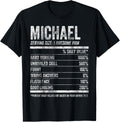 Mens Michael Nutrition Personalized Name Shirt Funny Name Facts T-Shirt | Premium Quality