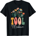 Retro Groovy floral Tool Maker Wildflower Tees For Women T-Shirt | US Viral Style | Perfect Gift Idea