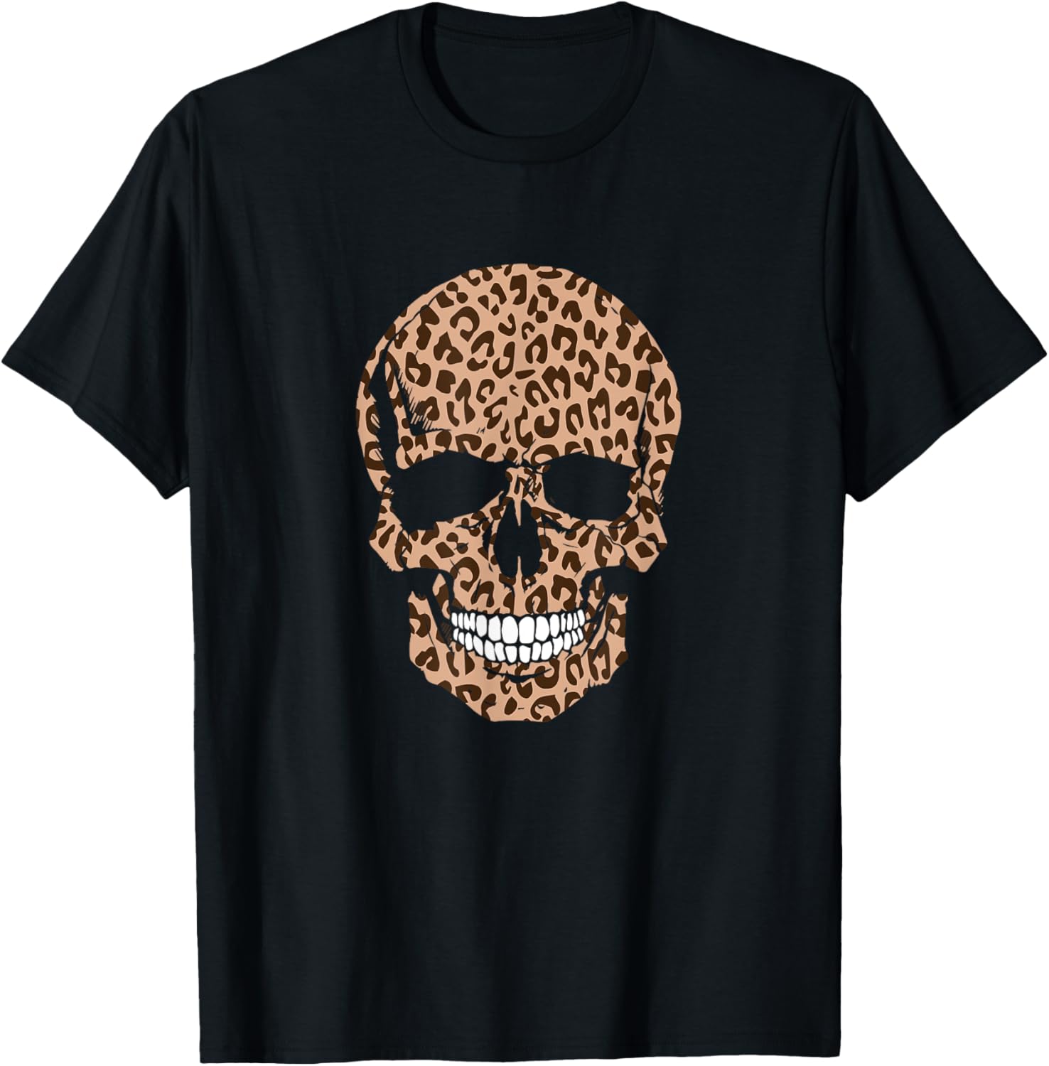 Skull Shirt Cheetah Print Skull Animal Print Skull T Shirt High Search Demand Everyday Wear