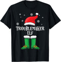 Matching Family Christmas Outfit - The Troublemaker Elf Apparel | Trending 2025 | Must-Have Style