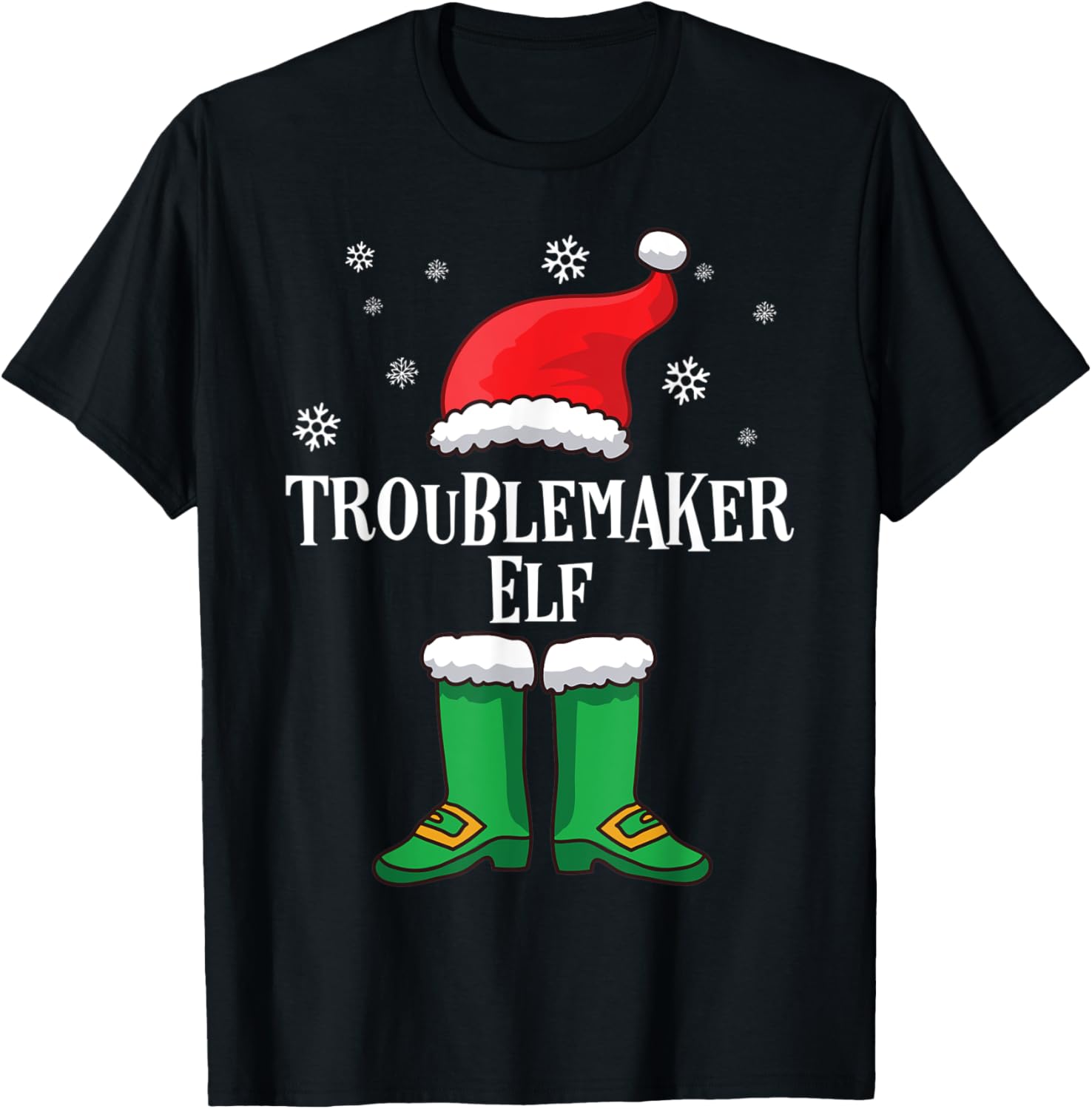 Matching Family Christmas Outfit - The Troublemaker Elf Apparel | Trending 2025 | Must-Have Style