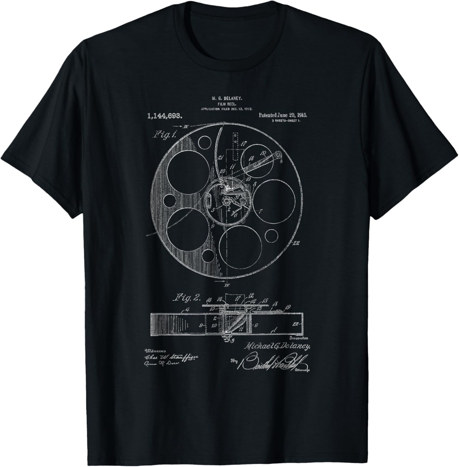 Film Reel Patent T-Shirt, Filmmaker Shirt Gift, Movie Tee T-Shirt | High Search Volume | Perfect Gift Idea