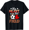 Soccer Player Mom My Heart Is On That Field Leopard Cheetah Apparel Comfort Fit Everyday Wear