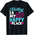 Knitting Is My Happy Place Knittng Needle Yarn Knitting Yarn Supply | Premium Quality | Perfect for Crafters