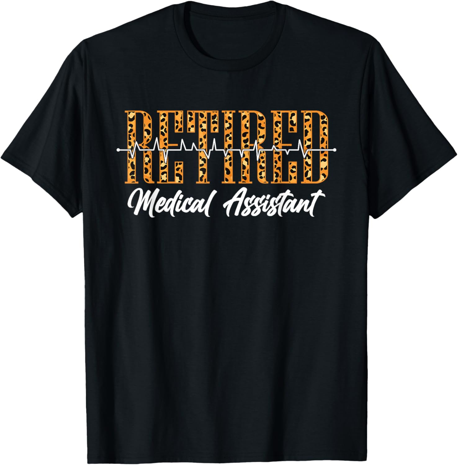 Certified Medical Assistant Retired Leopard Cheetah CMA Apparel High Search Demand Best Seller Look