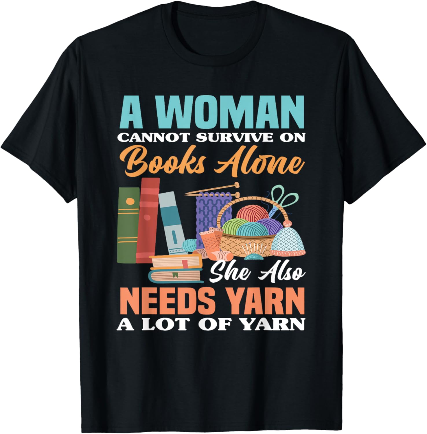 Woman Survives On Books Yarn Knitting Yarn Supply | Viral US Pick | Perfect for Crafters