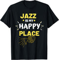 Jazz Is My Happy Place - Jazz Station Beatnik Apparel | Top Conversion Title | Aesthetic Casual Look