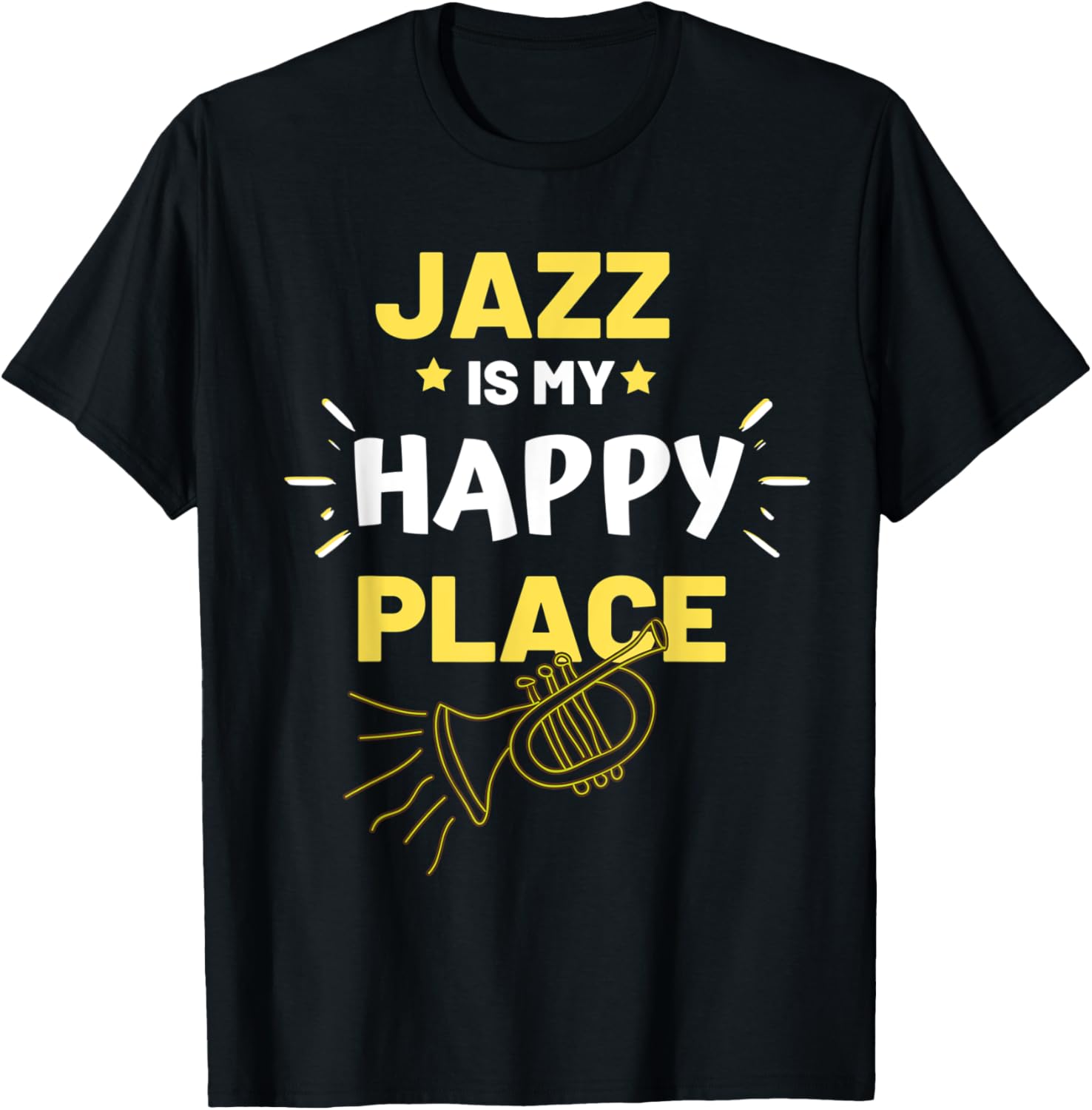 Jazz Is My Happy Place - Jazz Station Beatnik Apparel | Top Conversion Title | Aesthetic Casual Look