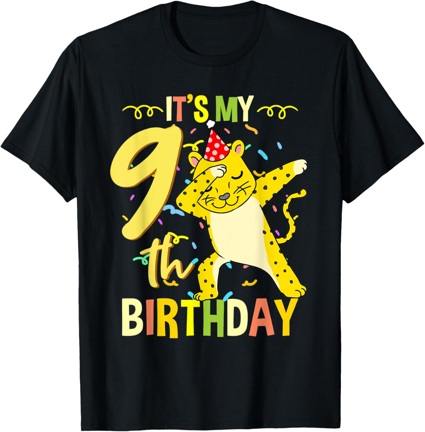 Its My 9th Birthday Dabbing Cheetah Apparel High Search Demand US Top Pick