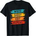 Write Shoot Edit Repeat Editor Filmmaker Apparel | Best Seller Pick | Comfort Daily Wear