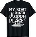 Sailing Boat - My Boat Is My Happy Place Apparel | Bestseller Style | Daily Wear Essential