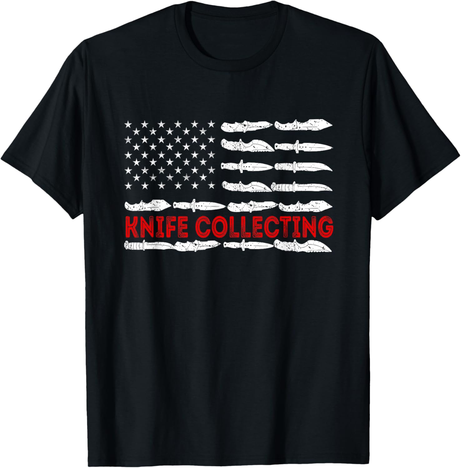Knife Collecting America USA Flag Knives Collectors Makers Apparel | High Search Volume | Must-Have Style