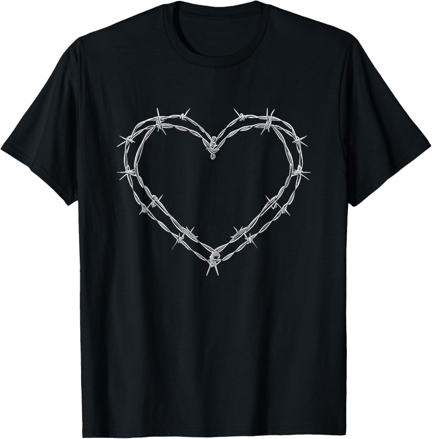Barbwire Heart - Retro Barbed Wire Heart Grunge Punk Gothic Apparel | Trending 2025 | Comfort Daily Wear