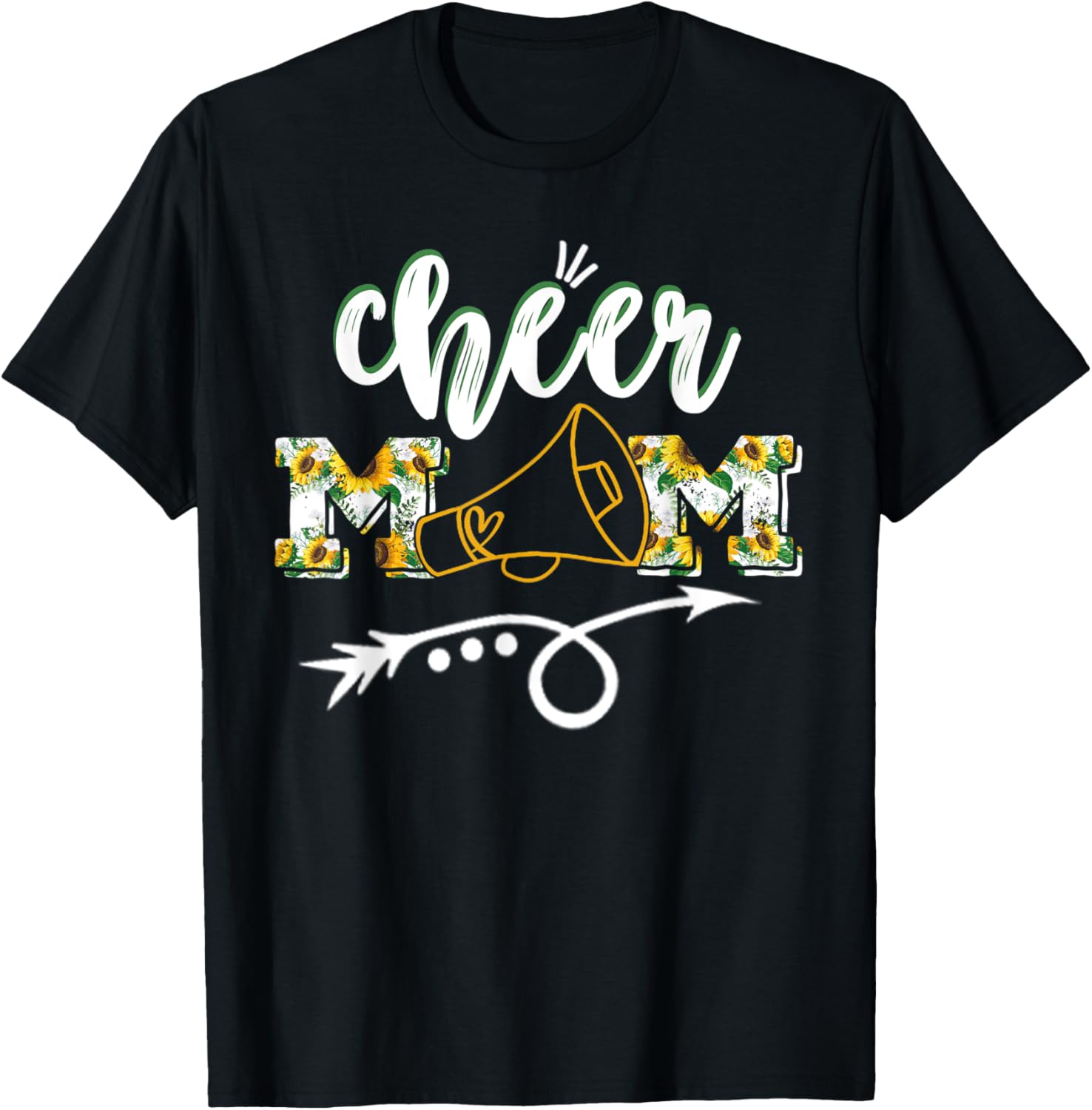Cheer Mom Megaphone Cute Sunflower Leopard Cheetah Apparel Comfort Fit Fan Favorite