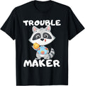 My Spirit Animal Funny Racoon Tee Trouble Maker T-Shirt | High Search Volume | Comfort Daily Wear